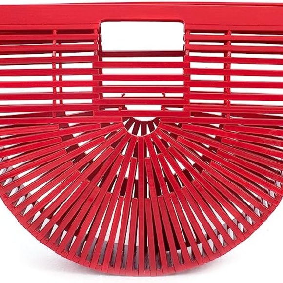 Handbags - Women's Bamboo Handbag by Handmade Straw Bag